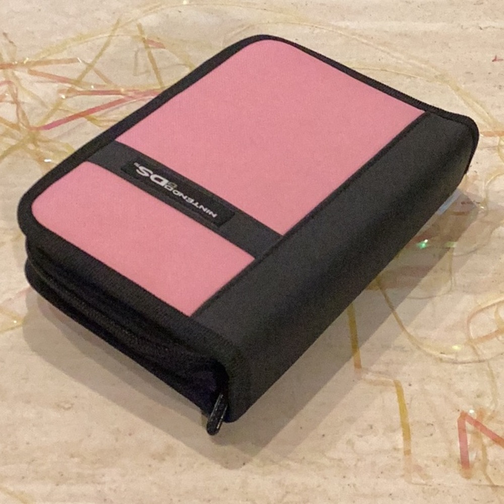 Nintendo DS Carrying Case For DS Lite Console & Cartridges Pink Vintage Carry - Picture 5 of 9